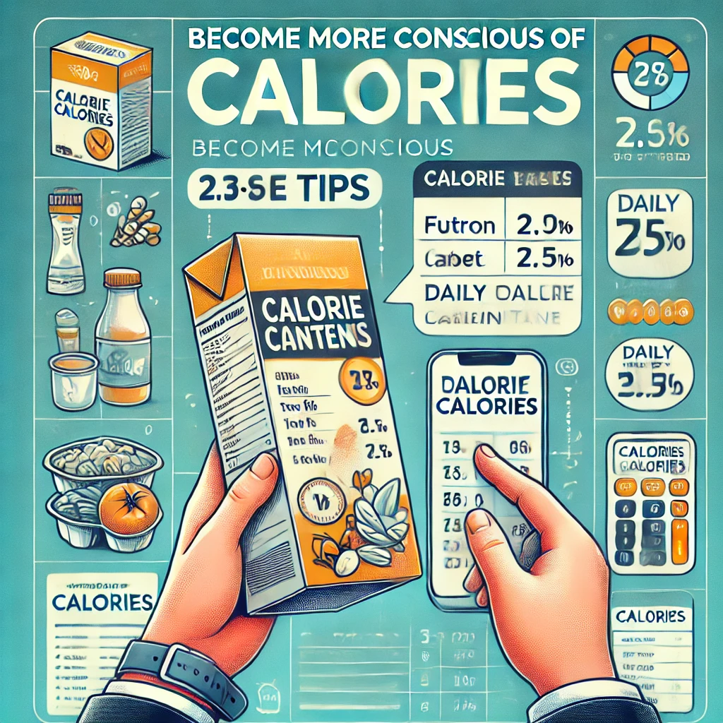 Become more conscious of calories