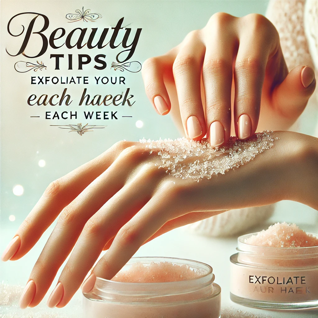 Exfoliate your hands each week