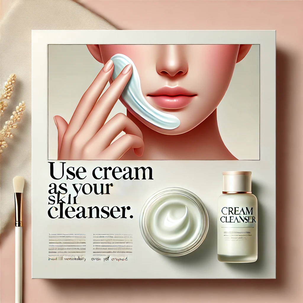 Use cream as your skin cleanser